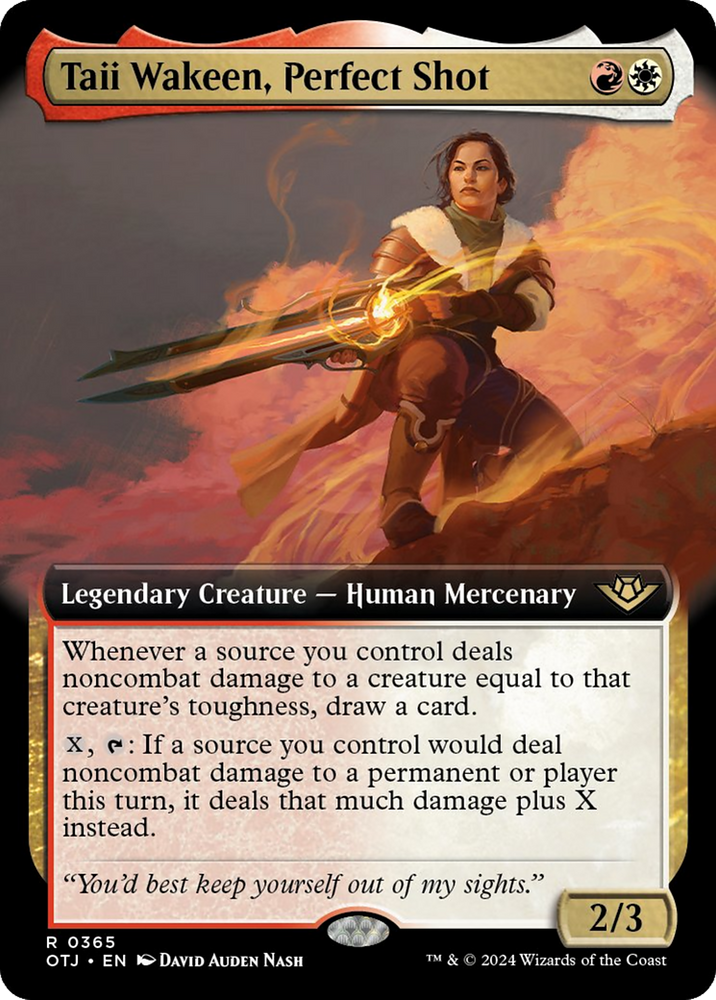 Taii Wakeen, Perfect Shot (Extended Art) [Outlaws of Thunder Junction] Magic: The Gathering