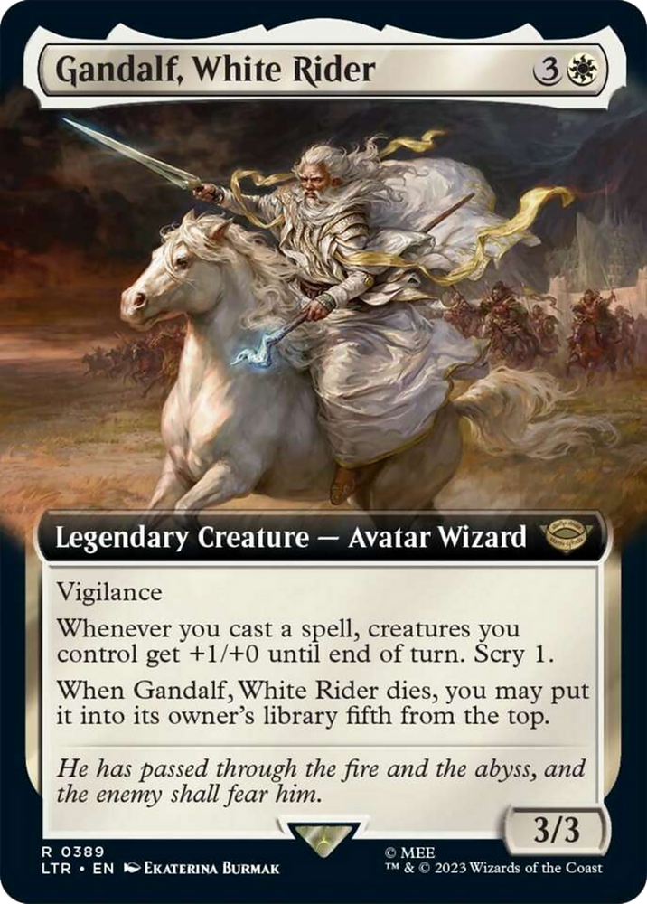 Gandalf, White Rider (Extended Art) [The Lord of the Rings: Tales of Middle-Earth] Magic: The Gathering