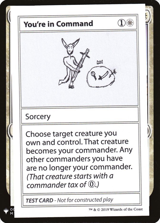 You're in Command [Mystery Booster Playtest Cards] Magic: The Gathering