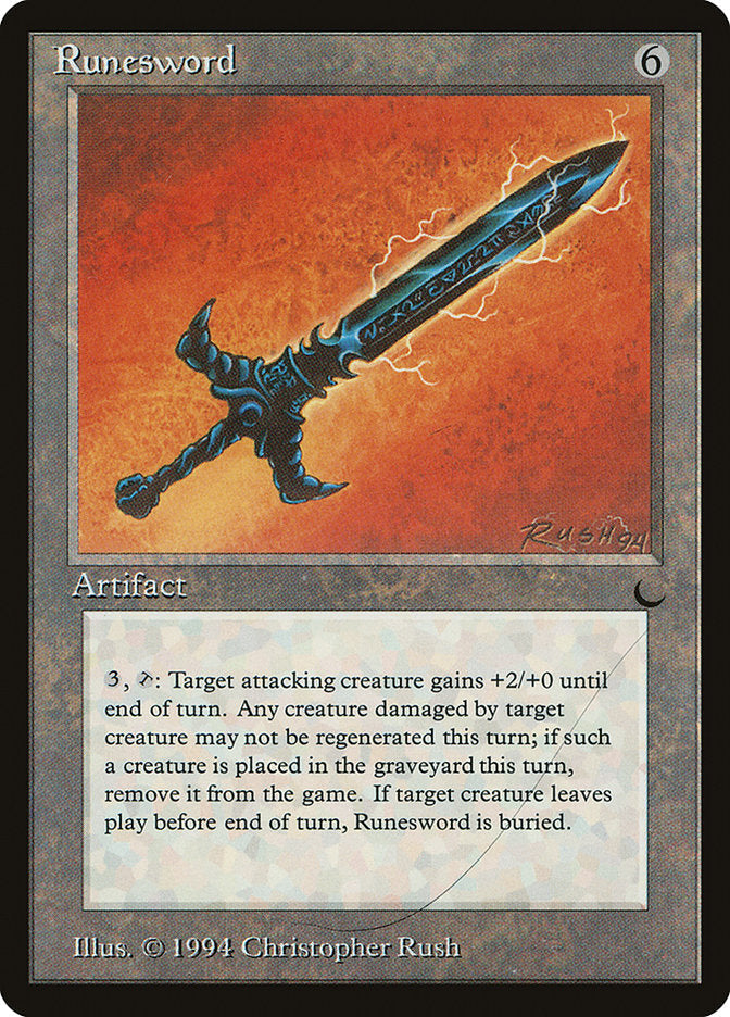 Runesword (Misprinted) [The Dark] Magic: The Gathering