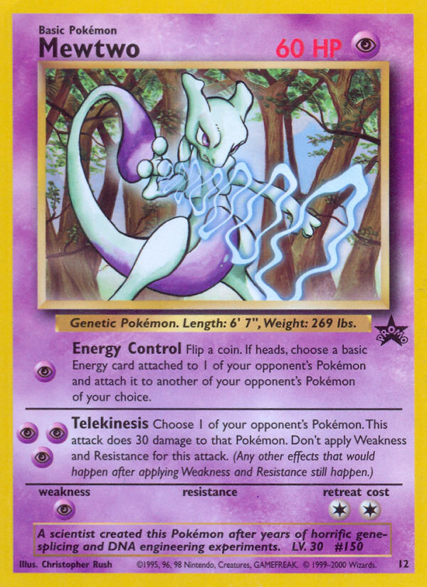 Mewtwo (12) [Wizards of the Coast: Black Star Promos] Pokémon