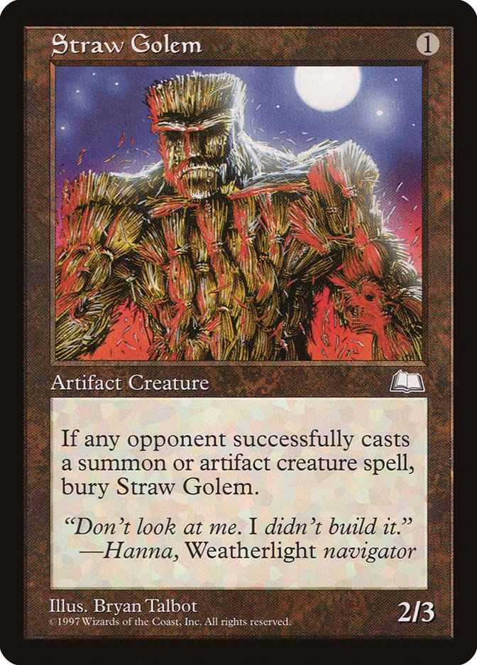 Straw Golem [Weatherlight] Magic: The Gathering