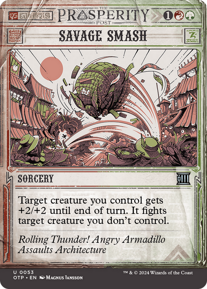 Savage Smash [Outlaws of Thunder Junction: Breaking News] Magic: The Gathering