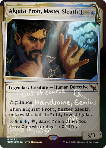 Alquist Proft, Master Sleuth (Showcase) (Invisible Ink) [Murders at Karlov Manor] Magic: The Gathering