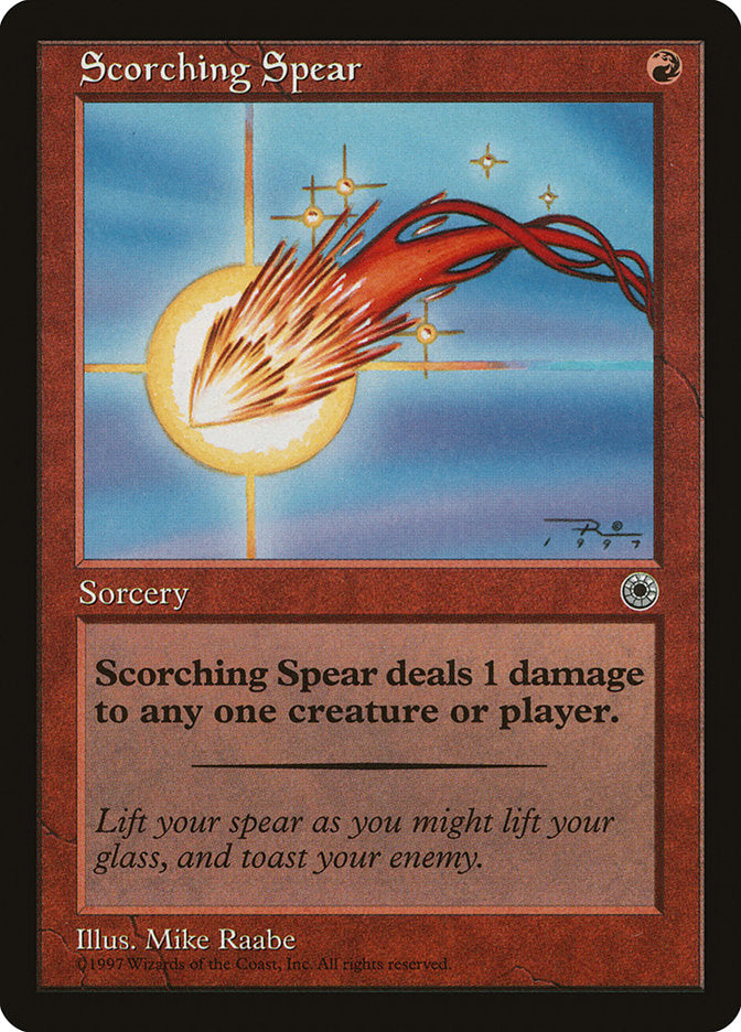 Scorching Spear [Portal] Magic: The Gathering