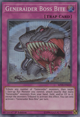 Generaider Boss Bite [MYFI-EN039] Super Rare - Yugioh Cards For Your TCG Needs!