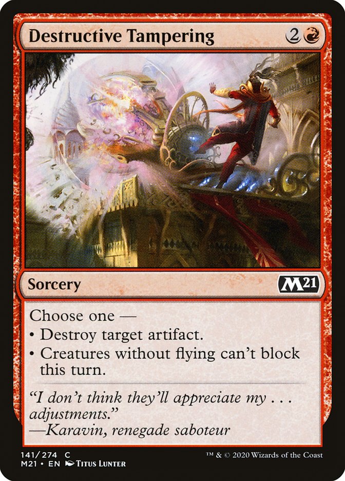 Destructive Tampering [Core Set 2021] Magic: The Gathering