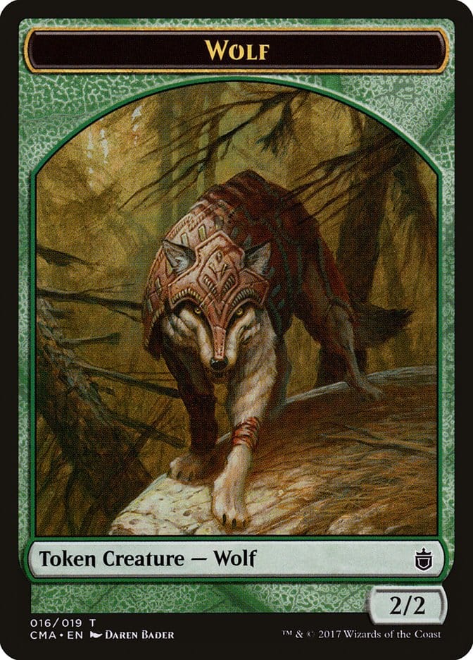 Wolf Token (016/019) [Commander Anthology Tokens] Magic: The Gathering