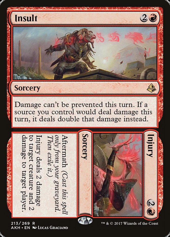 Insult // Injury [Amonkhet] Magic: The Gathering