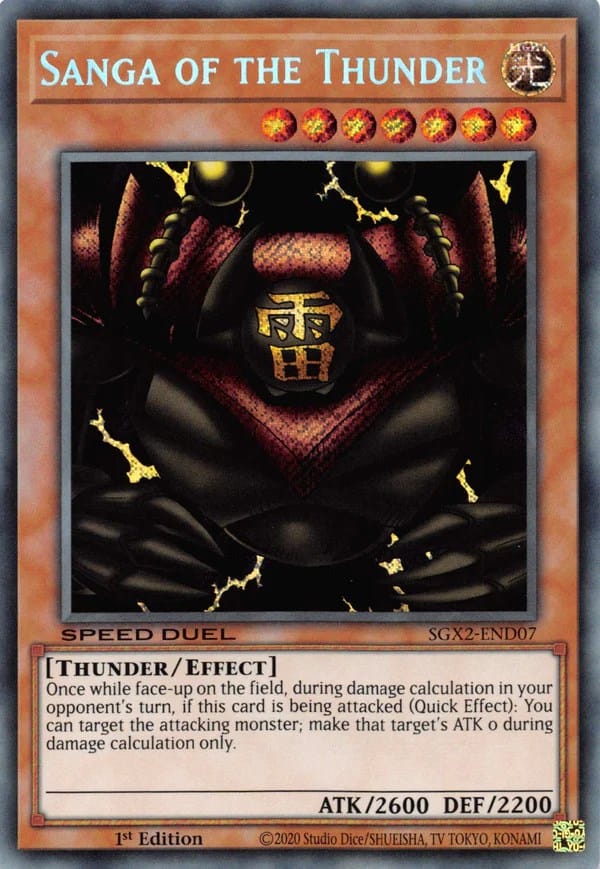 Sanga of the Thunder [SGX2-END07] Secret Rare - Yugioh Cards For Your TCG Needs!
