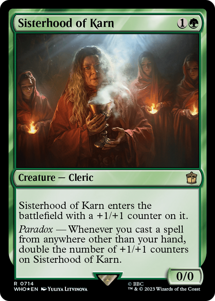 Sisterhood of Karn (Surge Foil) [Doctor Who] Magic: The Gathering