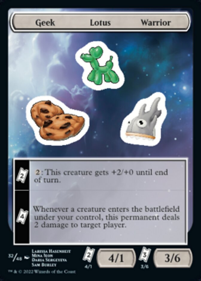 Geek Lotus Warrior [Unfinity Stickers] Magic: The Gathering