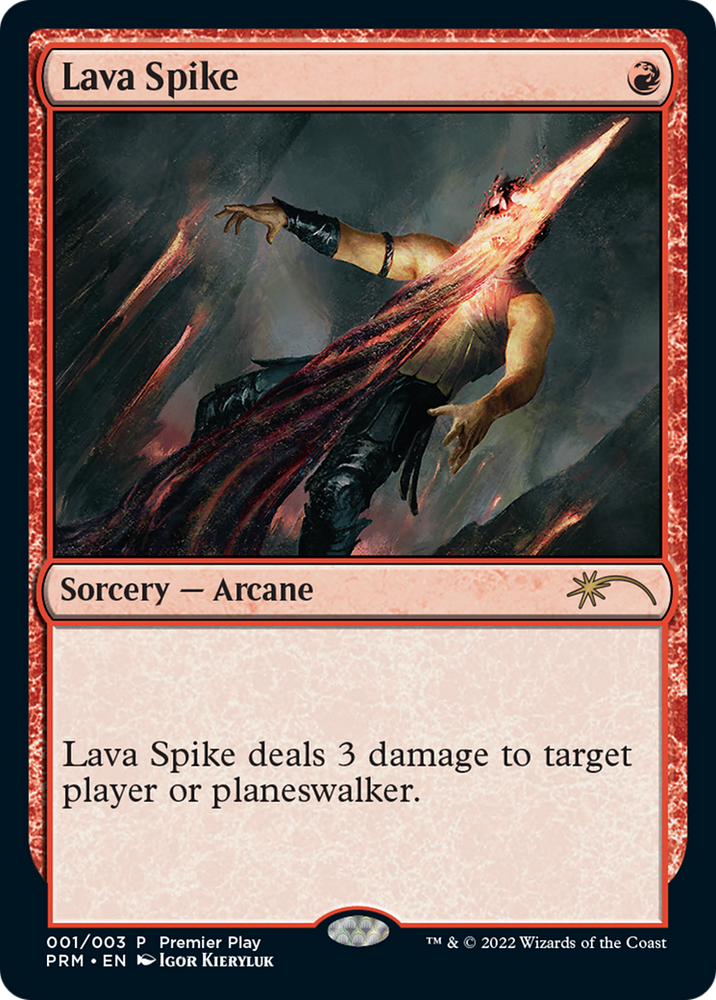 Lava Spike (Premier Play) [Pro Tour Promos] Magic: The Gathering