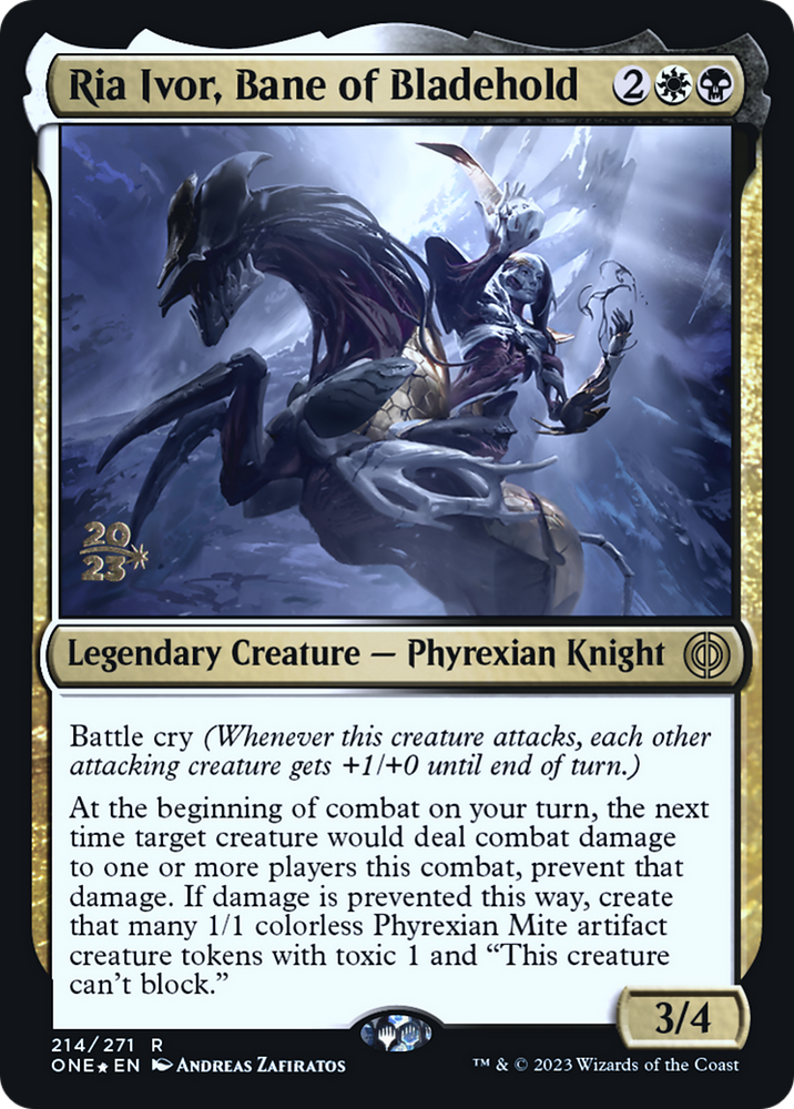 Ria Ivor, Bane of Bladehold [Phyrexia: All Will Be One Prerelease Promos] Magic: The Gathering