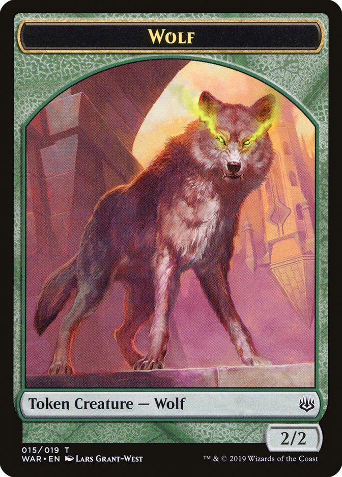 Wolf Token [War of the Spark Tokens] Magic: The Gathering