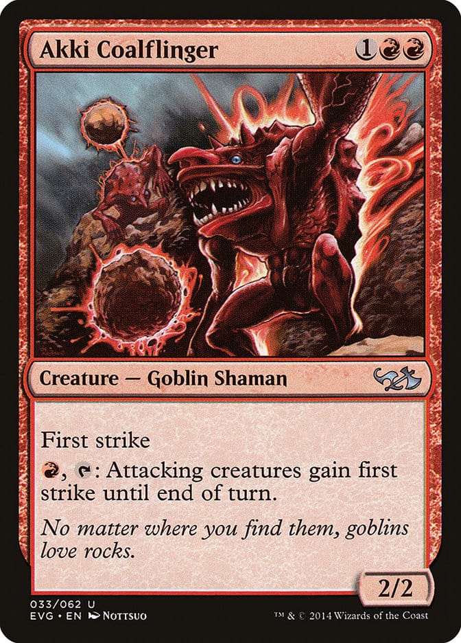 Akki Coalflinger (Elves vs. Goblins) [Duel Decks Anthology] Magic: The Gathering