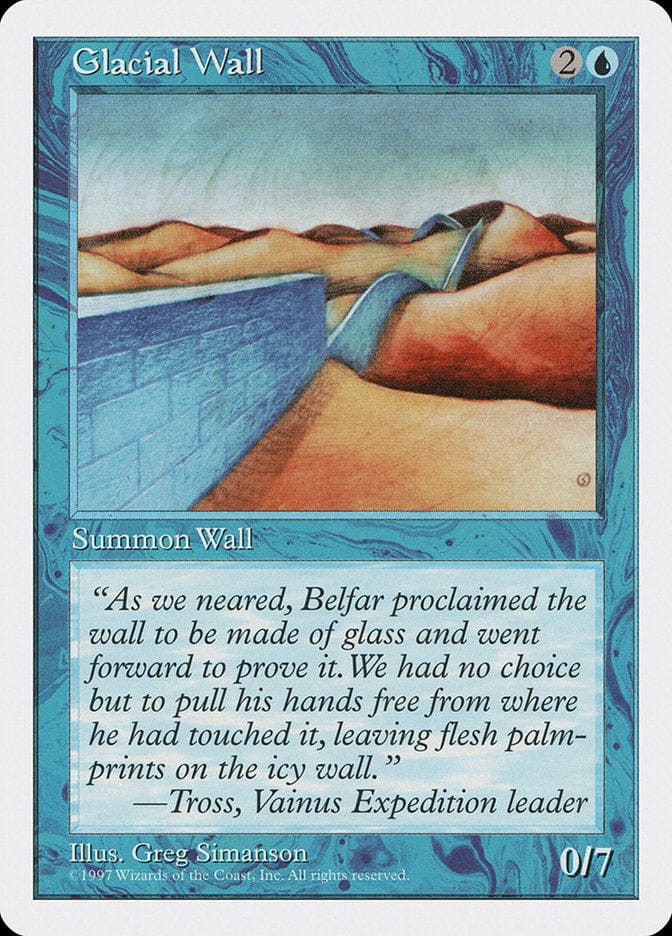 Glacial Wall [Fifth Edition] Magic: The Gathering