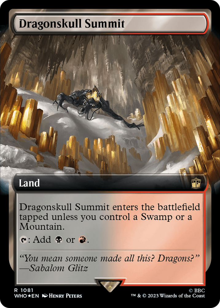 Dragonskull Summit (Extended Art) (Surge Foil) [Doctor Who] Magic: The Gathering