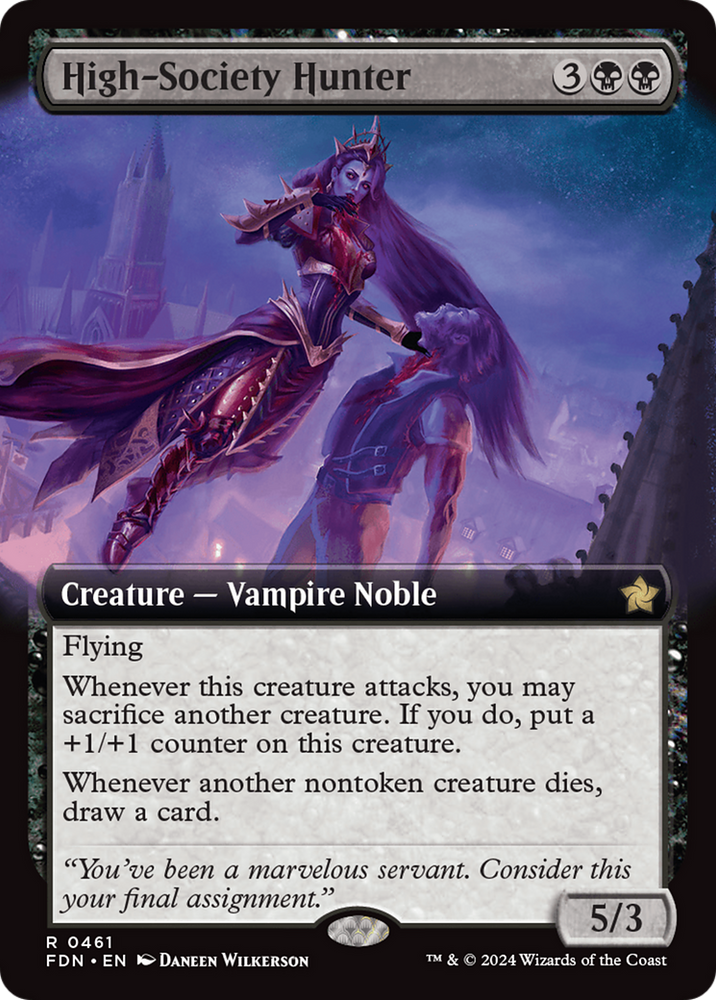 High-Society Hunter (Extended Art) [Foundations] Magic: The Gathering