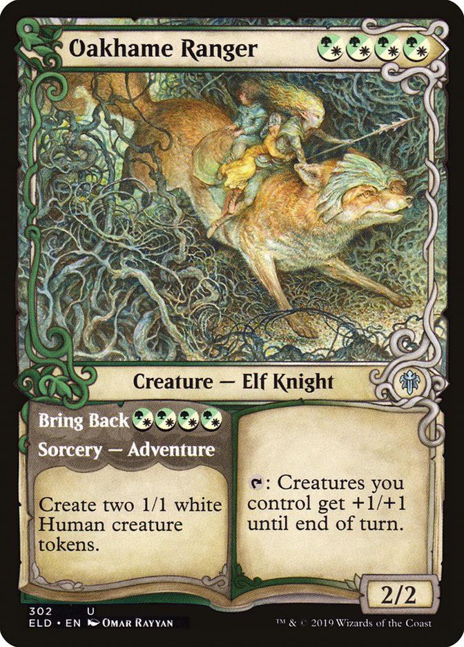 Oakhame Ranger // Bring Back (Showcase) [Throne of Eldraine] Magic: The Gathering