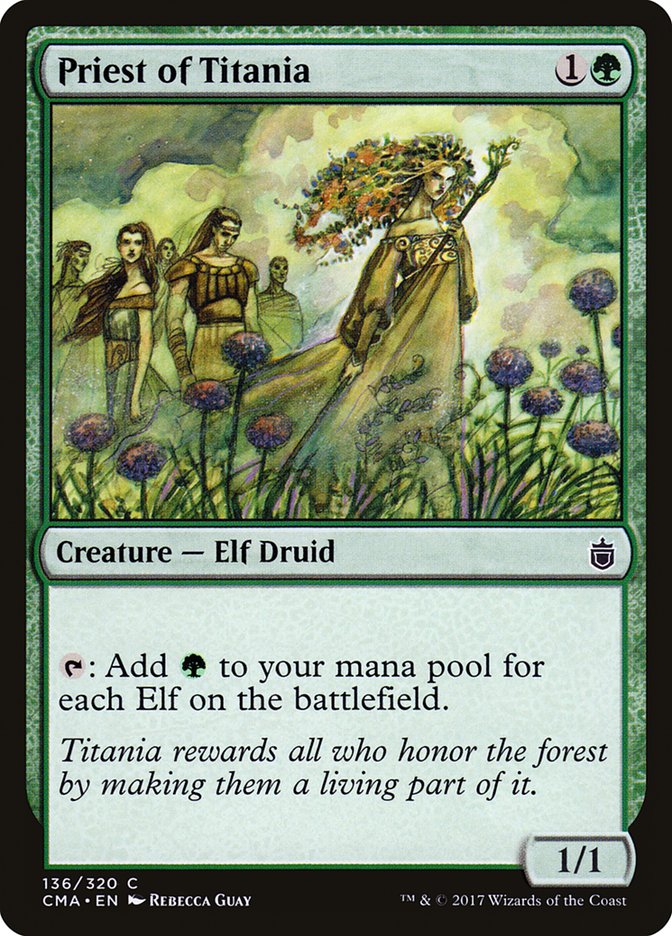 Priest of Titania [Commander Anthology] Magic: The Gathering
