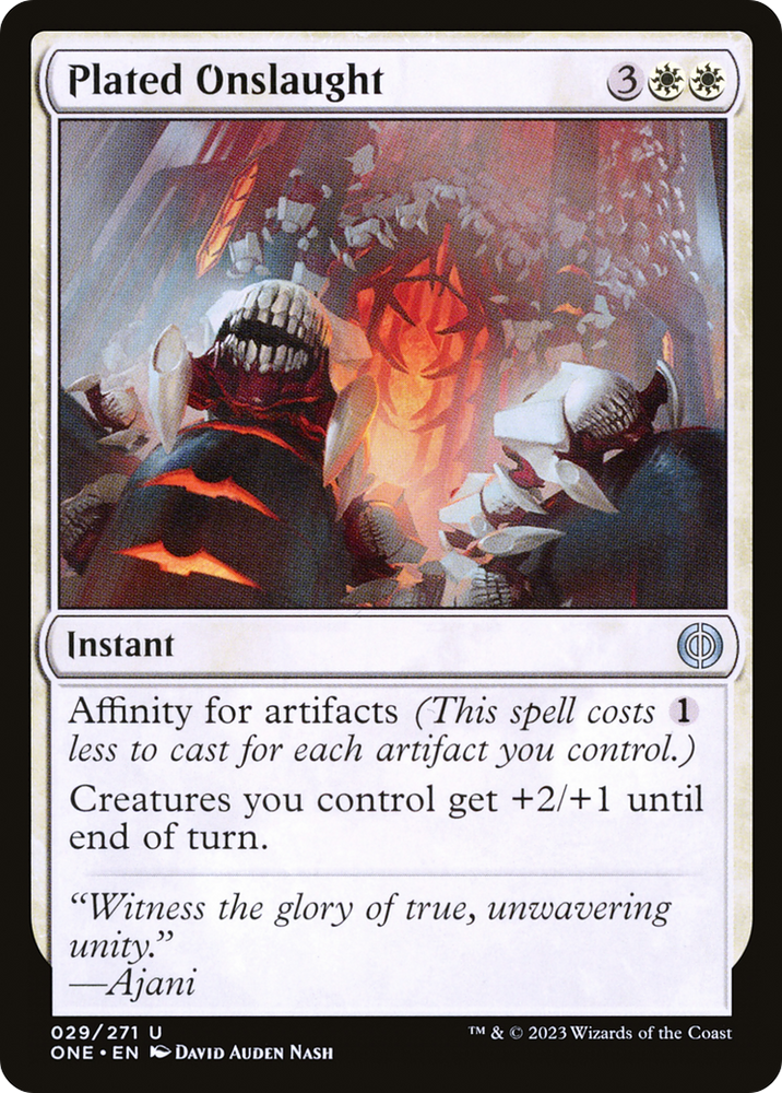 Plated Onslaught [Phyrexia: All Will Be One] Magic: The Gathering
