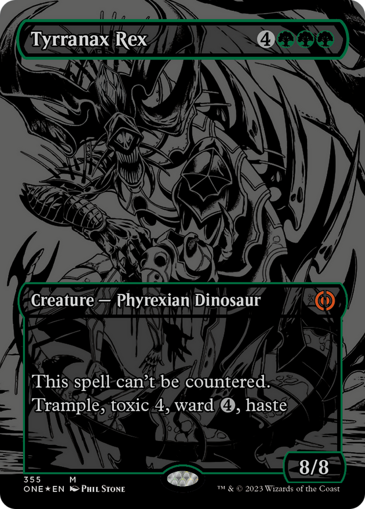Tyrranax Rex (Oil Slick Raised Foil) [Phyrexia: All Will Be One] Magic: The Gathering