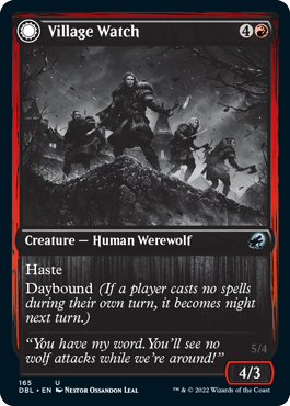 Village Watch // Village Reavers [Innistrad: Double Feature] Magic: The Gathering