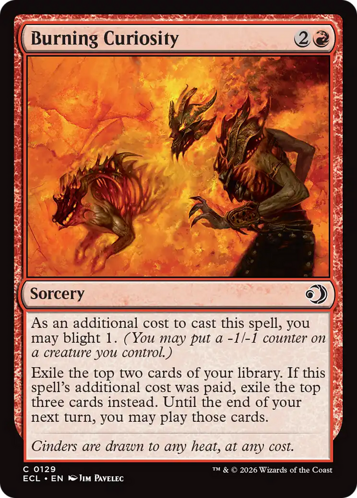 Burning Curiosity [Lorwyn Eclipsed] Magic: The Gathering