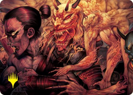 Gift of Wrath Art Card (Gold-Stamped Signature) [Kamigawa: Neon Dynasty Art Series] Magic: The Gathering