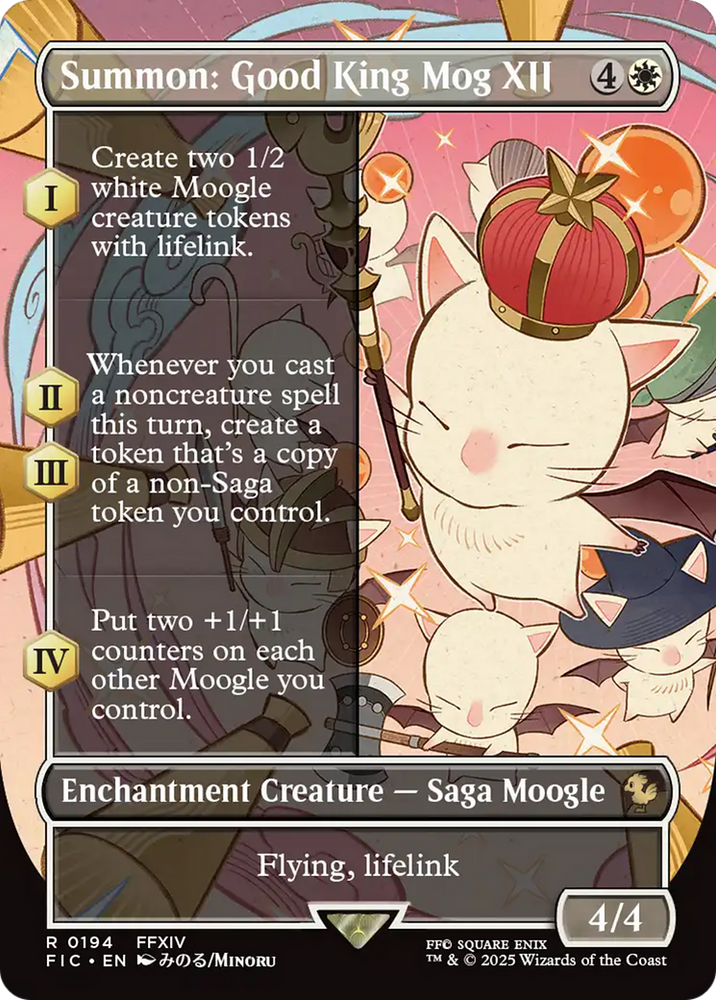 Summon: Good King Mog XII (Borderless) [FINAL FANTASY Commander] Magic: The Gathering