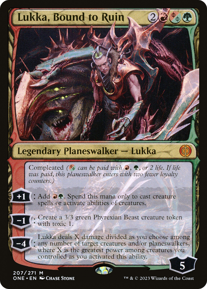 Lukka, Bound to Ruin [Phyrexia: All Will Be One] Magic: The Gathering