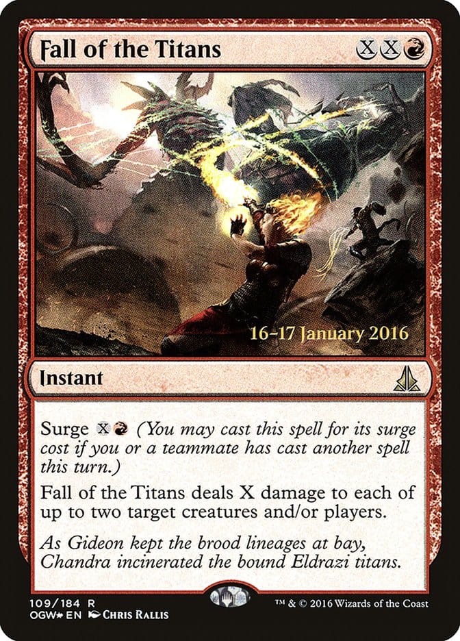 Fall of the Titans [Oath of the Gatewatch Prerelease Promos] Magic: The Gathering