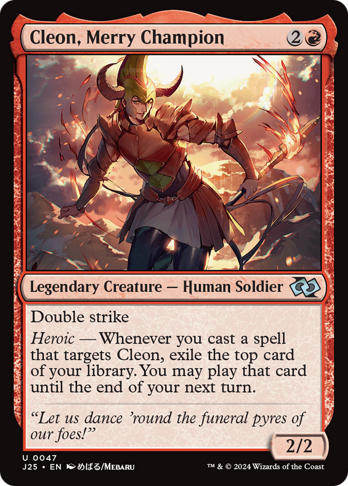 Cleon, Merry Champion (Anime) [Foundations Jumpstart] Magic: The Gathering