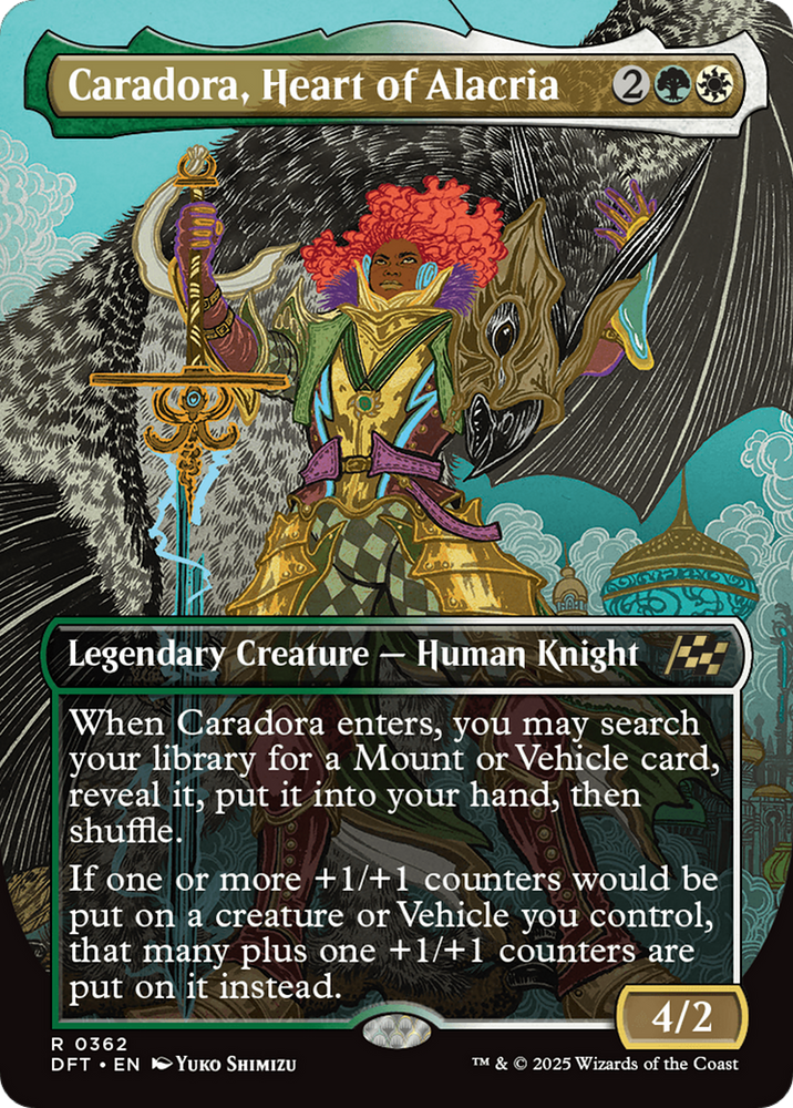 Caradora, Heart of Alacria (Borderless) [Aetherdrift] Magic: The Gathering