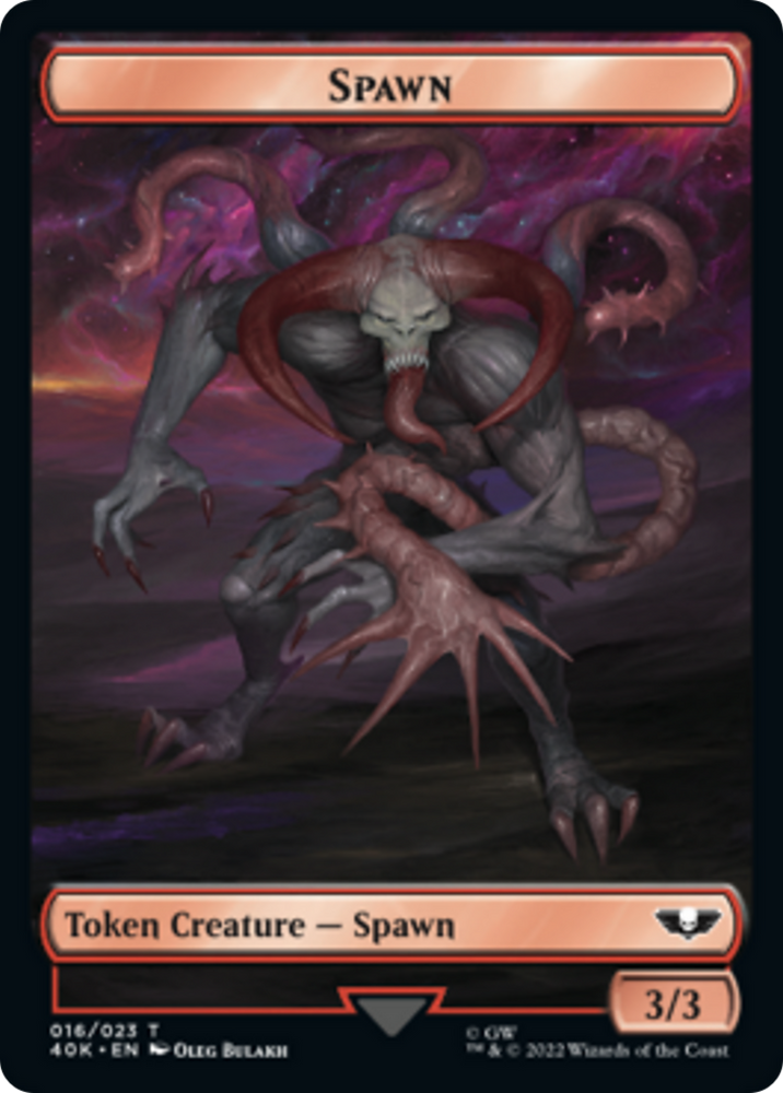 Spawn // Astartes Warrior Double-Sided (Surge Foil) [Warhammer 40,000 Tokens] Magic: The Gathering