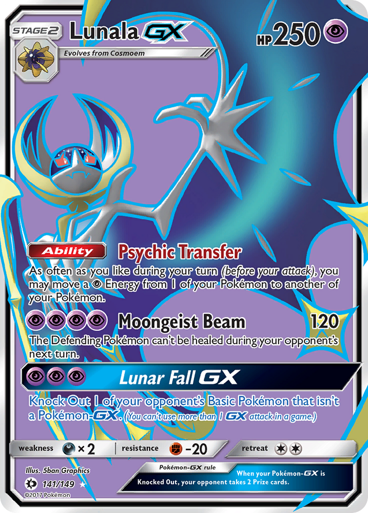 Lunala GX (141/149) [Sun & Moon: Base Set] Pokémon