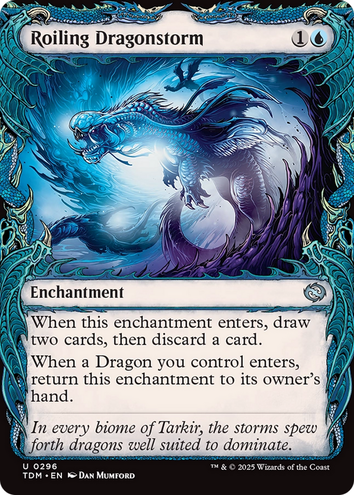 Roiling Dragonstorm (Showcase) [Tarkir: Dragonstorm] Magic: The Gathering
