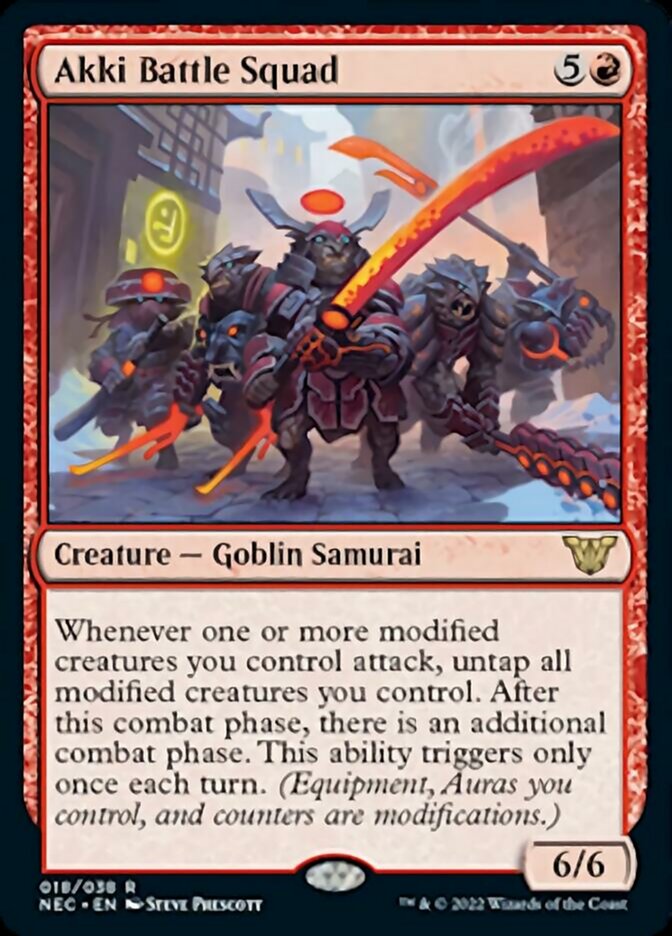 Akki Battle Squad [Kamigawa: Neon Dynasty Commander] Magic: The Gathering