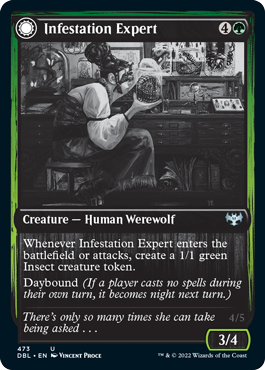 Infestation Expert // Infested Werewolf [Innistrad: Double Feature] Magic: The Gathering