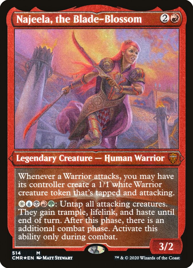 Najeela, the Blade-Blossom (Etched) [Commander Legends] Magic: The Gathering