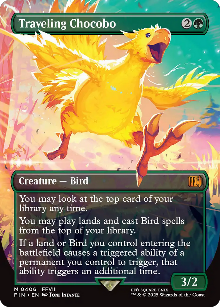 Traveling Chocobo (Borderless) [FINAL FANTASY] Magic: The Gathering