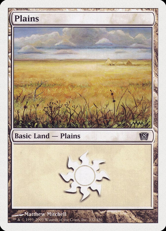 Plains (332) [Eighth Edition] Magic: The Gathering