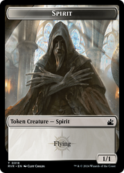 Spirit (0018) // Wurm Double-Sided Token [Ravnica Remastered Tokens] Magic: The Gathering