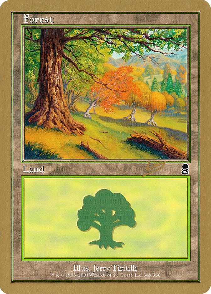 Forest (349) (Raphael Levy) [World Championship Decks 2002] Magic: The Gathering