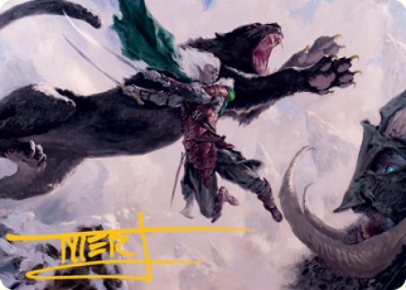 Drizzt Do'Urden Art Card (Gold-Stamped Signature) [Dungeons & Dragons: Adventures in the Forgotten Realms Art Series] Magic: The Gathering