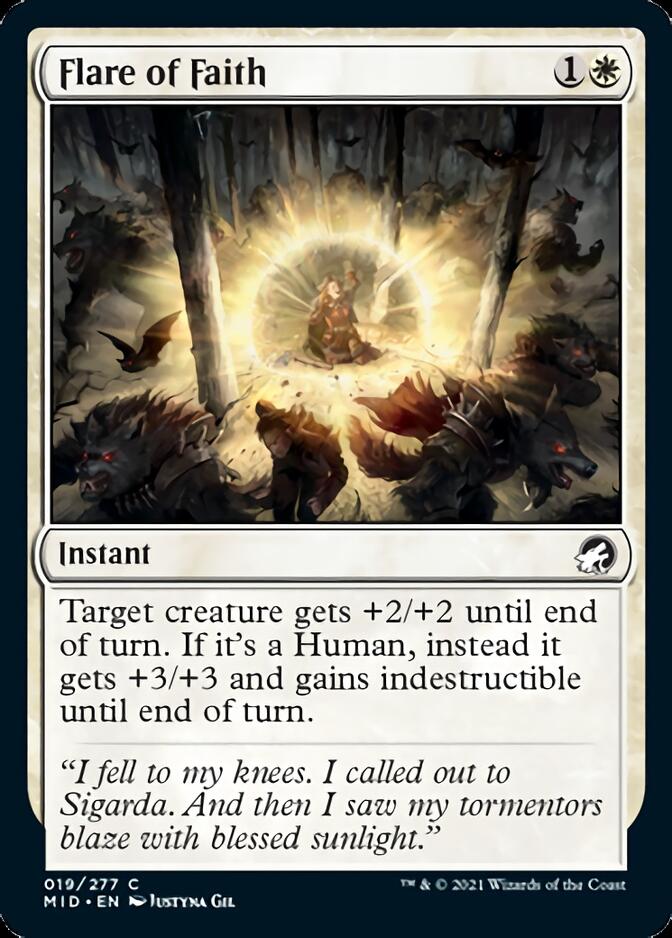 Flare of Faith [Innistrad: Midnight Hunt] Magic: The Gathering
