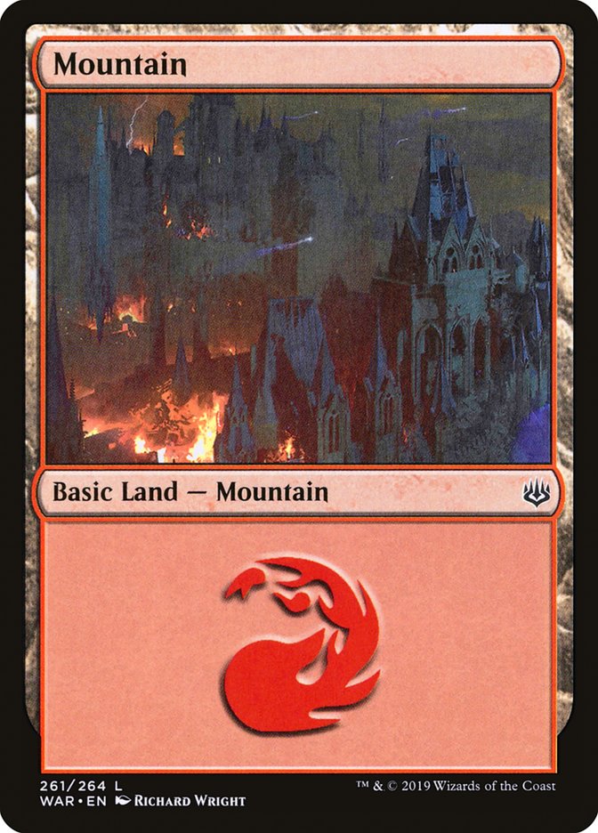 Mountain (261) [War of the Spark] Magic: The Gathering