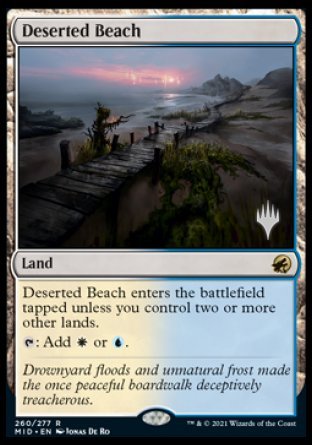Deserted Beach (Promo Pack) [Innistrad: Midnight Hunt Promos] Magic: The Gathering