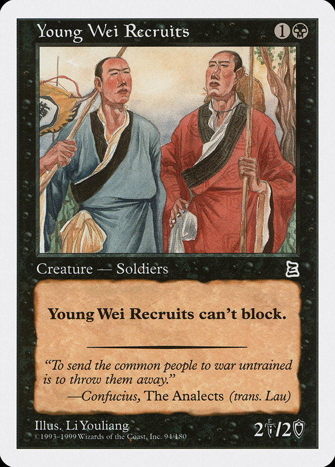 Young Wei Recruits [Portal Three Kingdoms] Magic: The Gathering